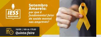 É hoje, 16/09, às 16h: Webinar debate saúde mental nas empresas